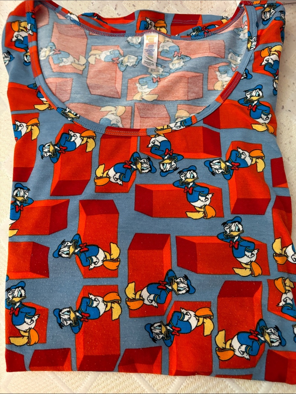 LuLaRoe Short Sleeve Tee in Red, Blue, Yellow